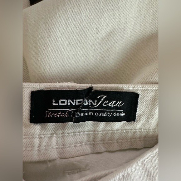 London Jean White Bootcut Jeans Women’s Size 2 Stretch Premium Denim - Picture 8 of 10